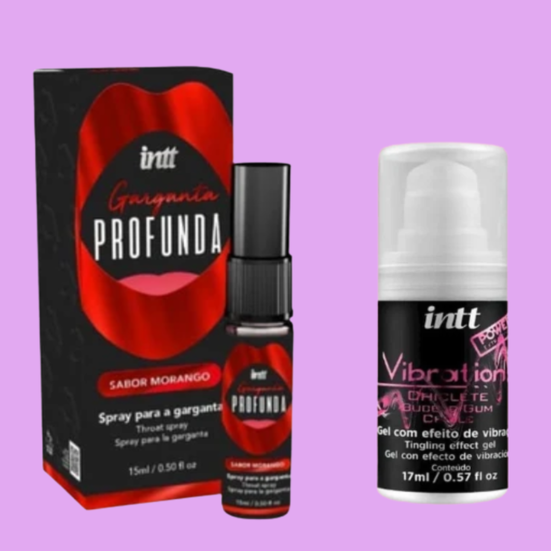Kit Aiya Sensações — Rabbit Power Touch + Vibration com Jambu + Garganta Profunda