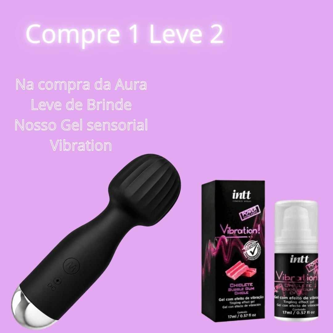 Aura – Varinha Mágica Recarregável + Vibration sabor Chicletes de Brinde