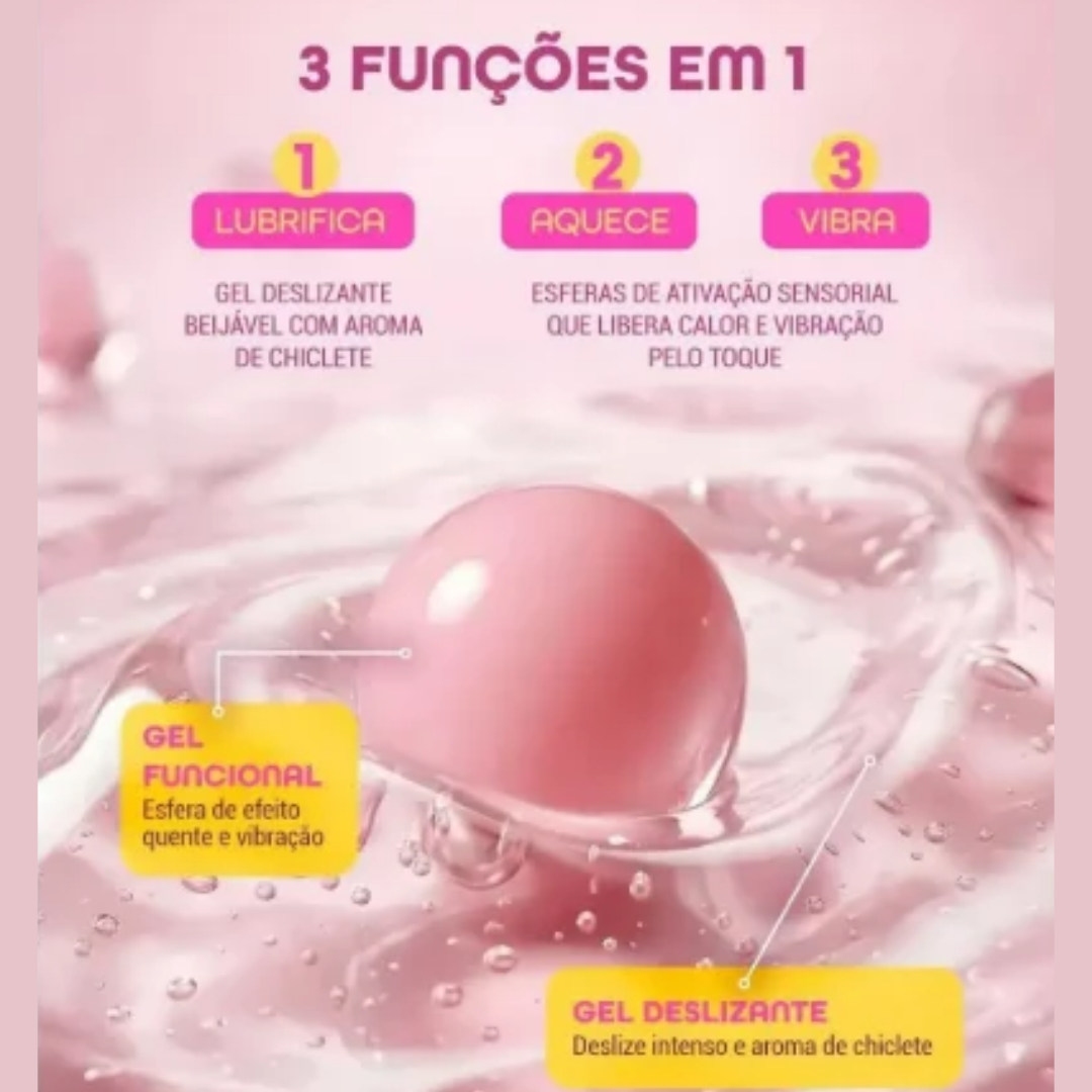 Bubble Vibes - Lubrificante Beijável Com Esferas  tecnologia Coreana