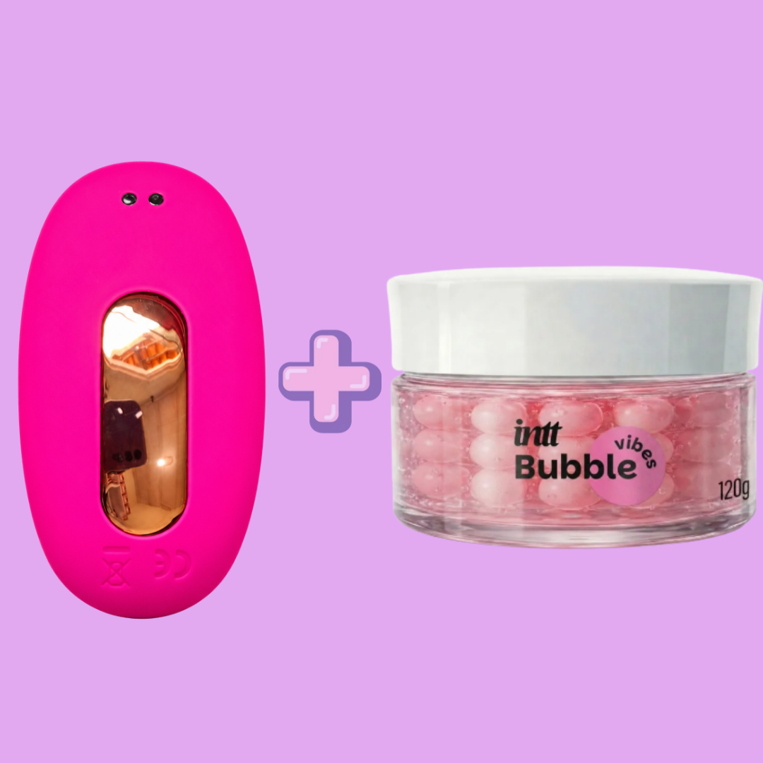 Kit Segredo da Lua - Lua calcinha Vibratória Só Você Tem a Chave+ Bubble Vibes de Presente