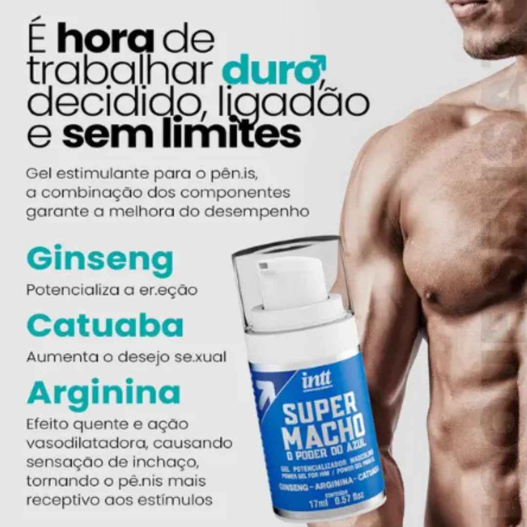 Box Super Macho | Kit Masculino com 30 Cápsulas + Gel Excitante 17ml