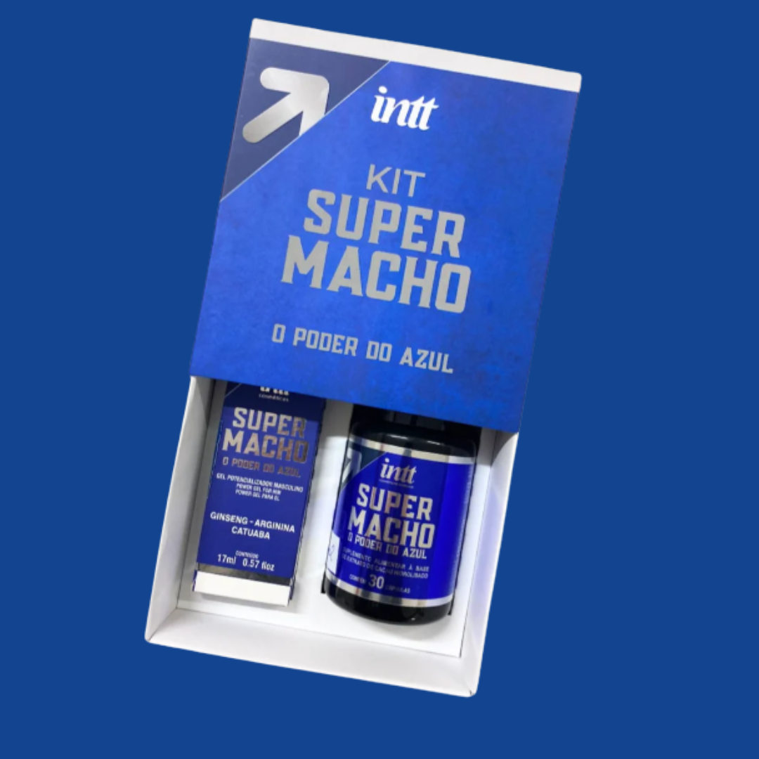 Box Super Macho | Kit Masculino com 30 Cápsulas + Gel Excitante 17ml