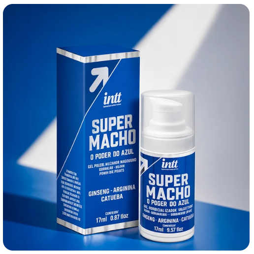 Super Macho Intt | Gel Excitante Masculino com Ginseng, Catuaba e Arginina