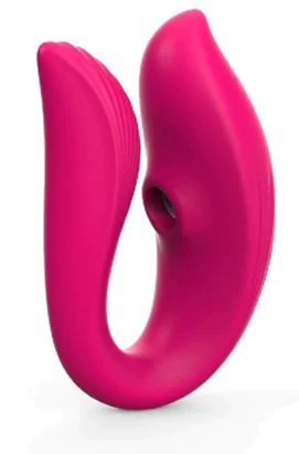 Match | Vibrador para Casais com Controle e Estímulo Duplo – Rosa