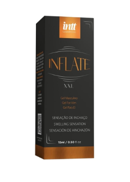 Inflate gel masculino com efeito quente e sensação de inchaço