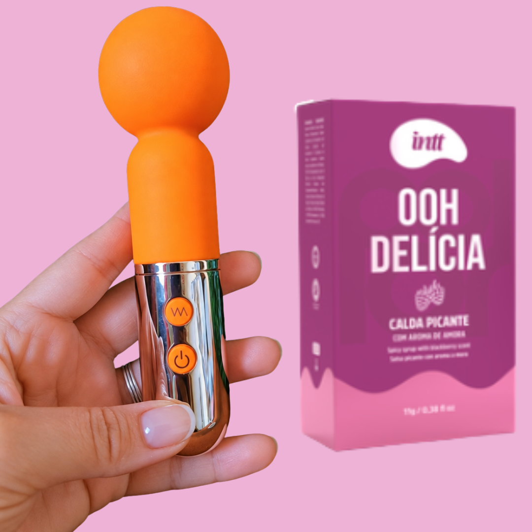 Kit Desejos Chama | Varinha Mágica Chama + Calda Picante Ooh Delícia Amora 11g