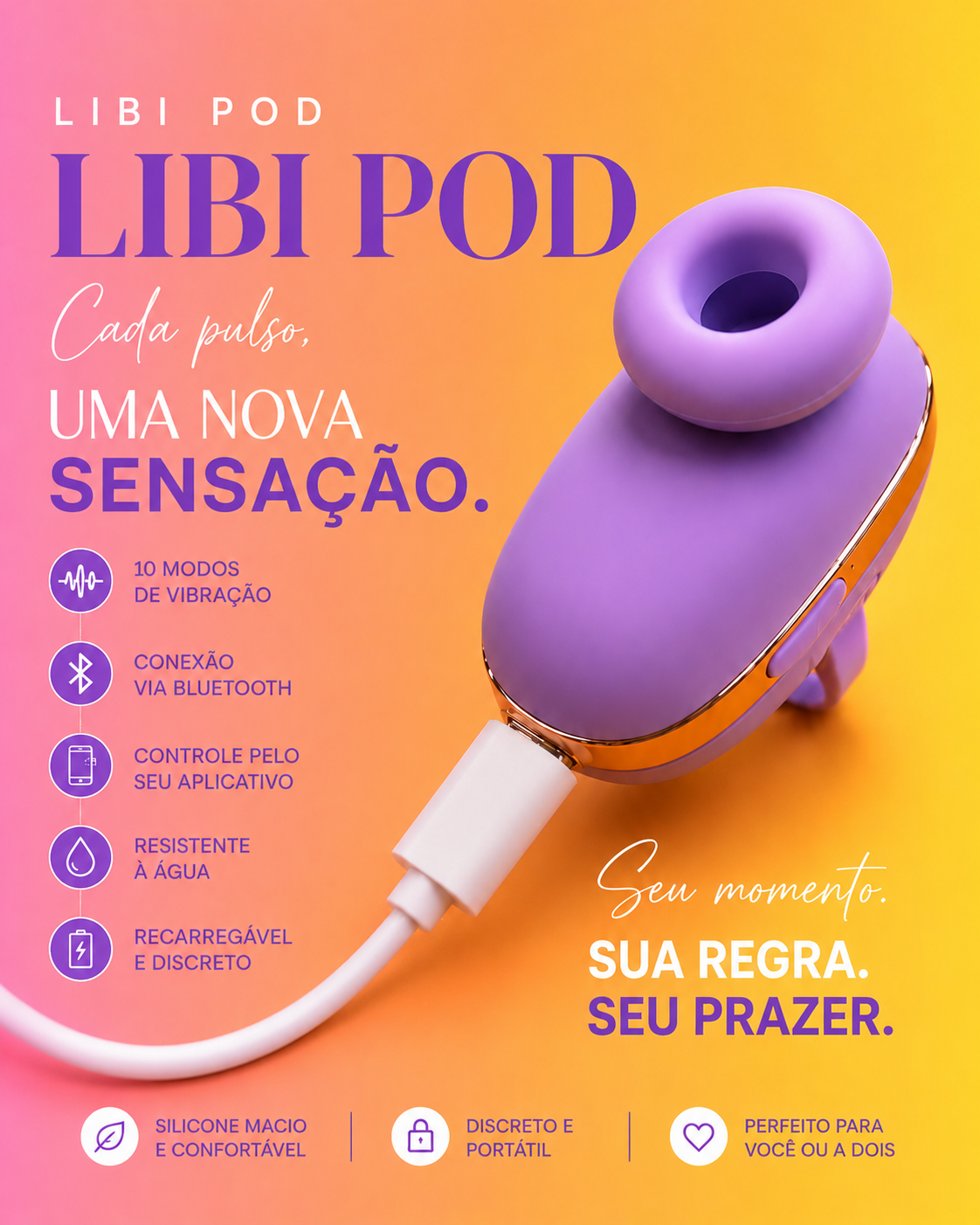 Dedeira Libi Pod: Perca o controle a cada pulso - Creme
