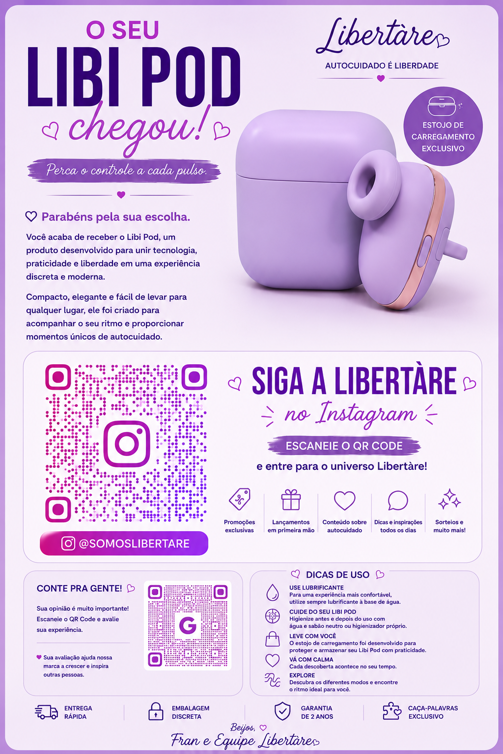 Dedeira Libi Pod: Perca o controle a cada pulso - Creme