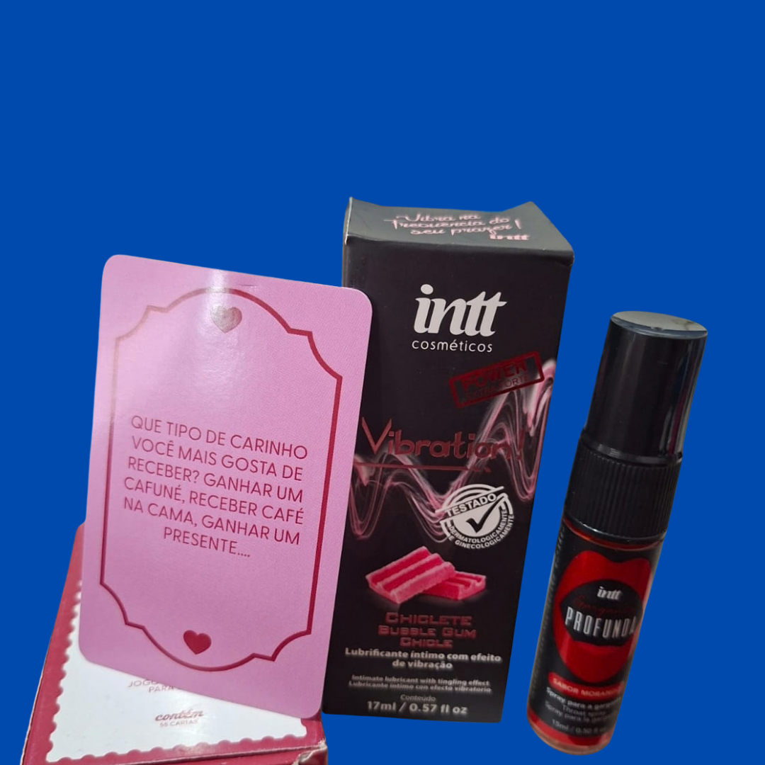 Kit Vibration Power + Garganta Profunda  - de Presente Jogo para Casais