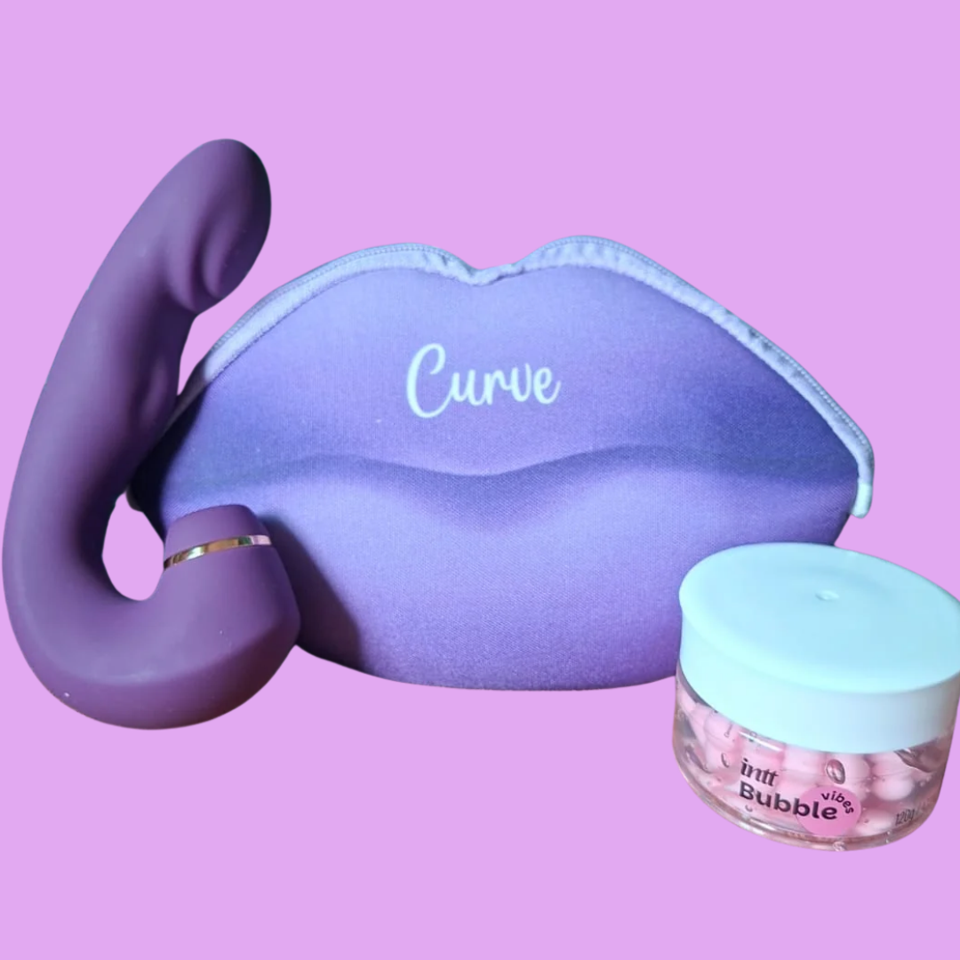 Curvibes 💜 | Curve sugador 3 em 1 com tecnologia Power Touch + Gel 3 em 1  Bubble Vibes 120g
