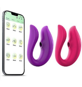 Match | Vibrador para Casais com Controle e Estímulo Duplo – Rosa