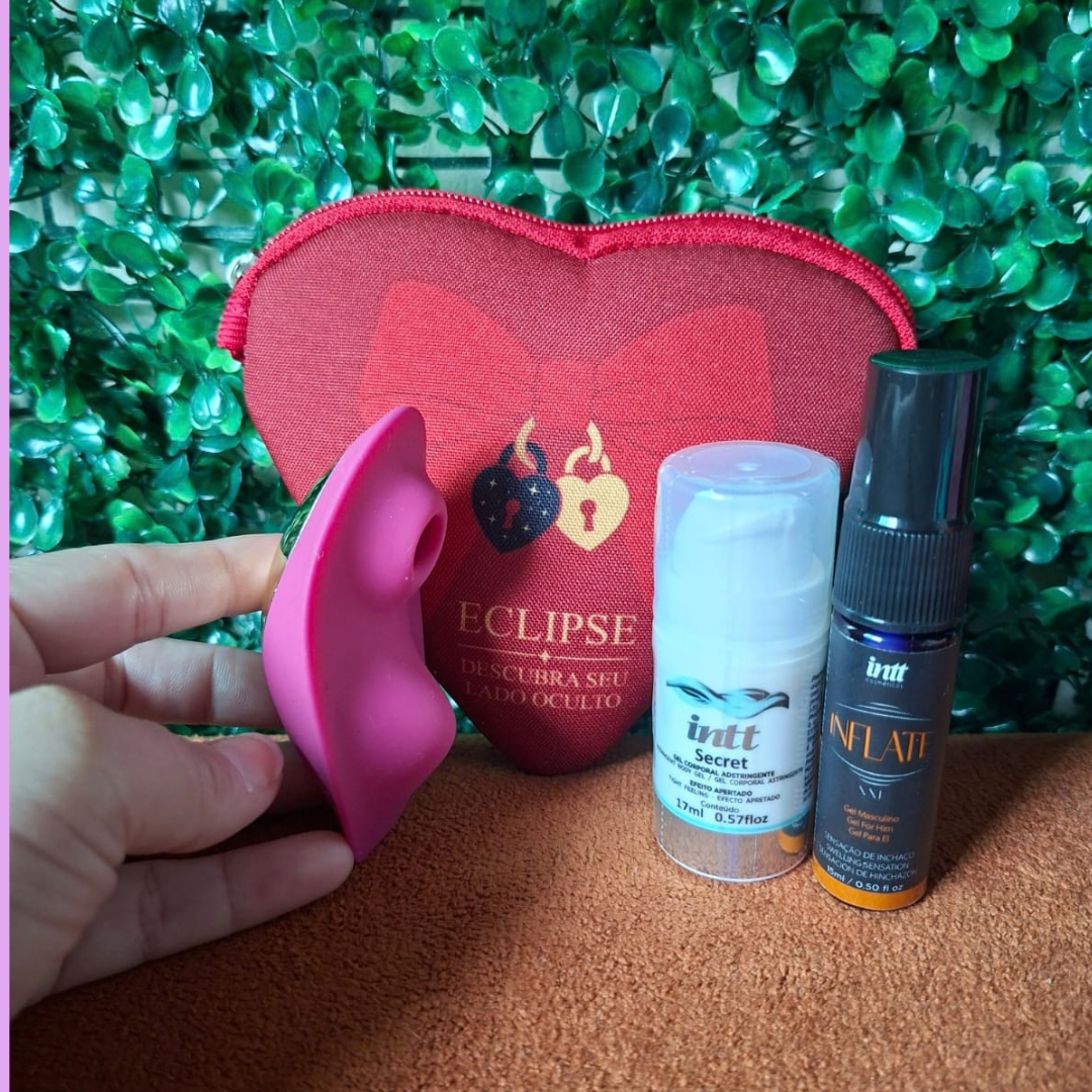 Kit Secret - Calcinha Vibratória com Sugador via App + Inflate + Secret Intt