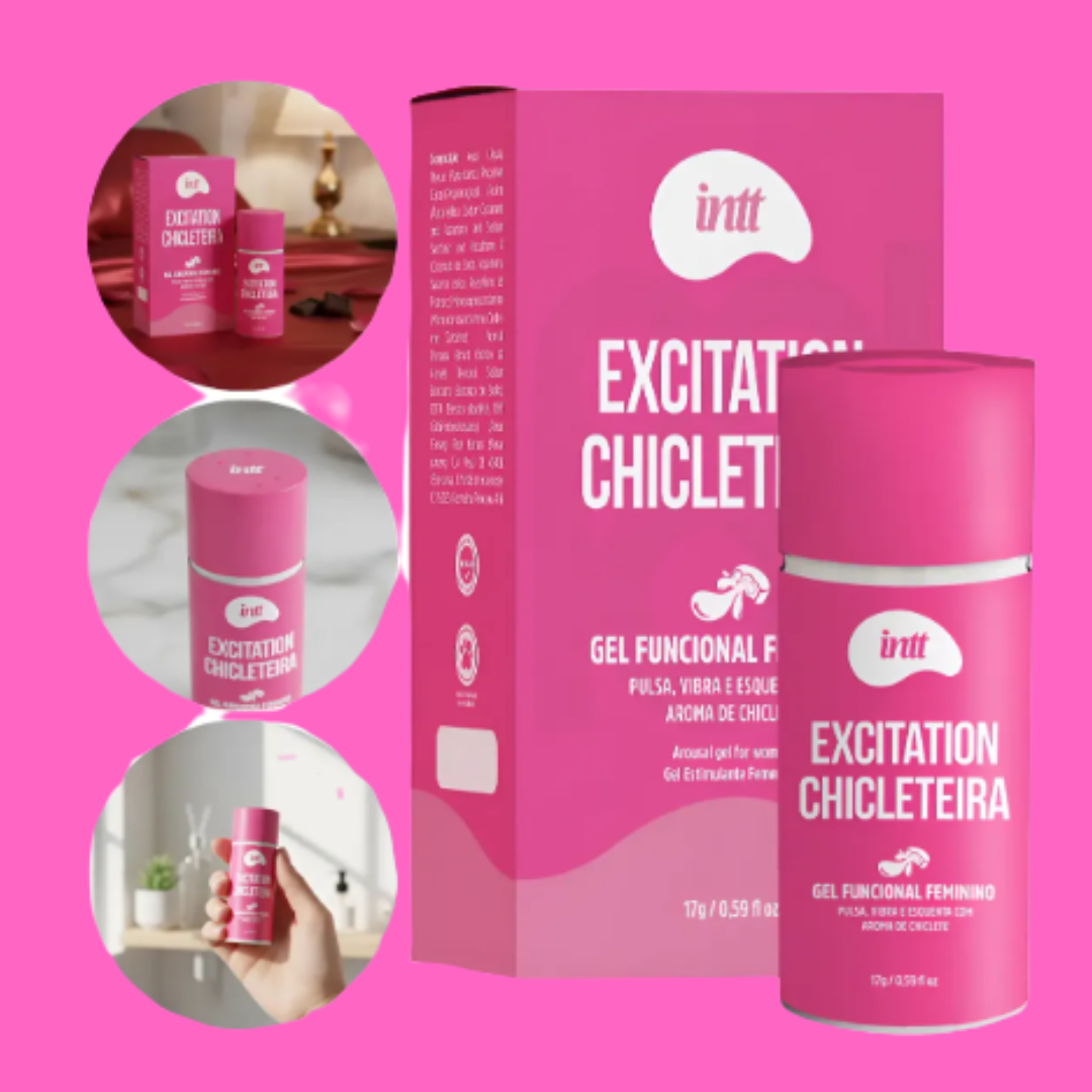 Excitation Chicleteira Intt | Gel Excitante Feminino Efeito Pulsante e Aquecimento