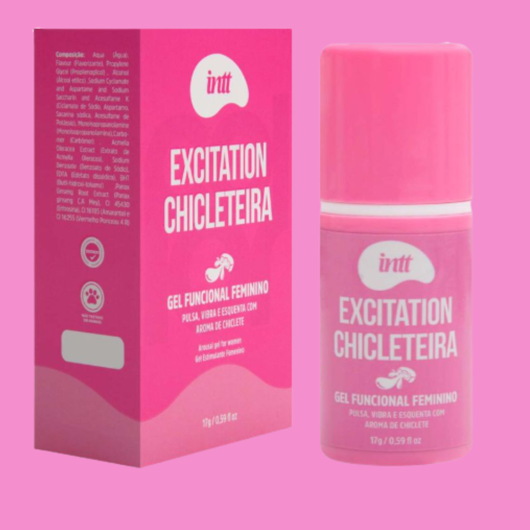 Excitation Chicleteira Intt | Gel Excitante Feminino Efeito Pulsante e Aquecimento