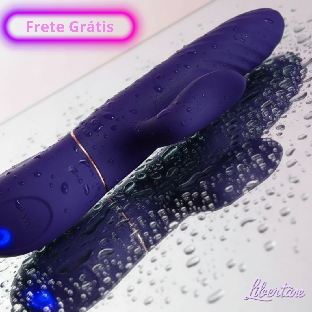 Liz — Vibrador power rabbit vai e vem, com estimulador de clitóris
