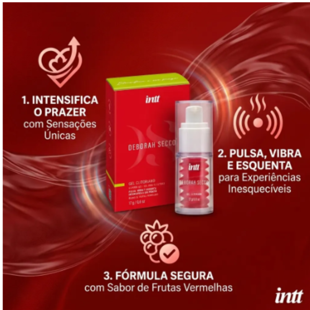 Gel Clitoriano Intt & Deborah Secco – Vibração, Pulsação e Aquecimento