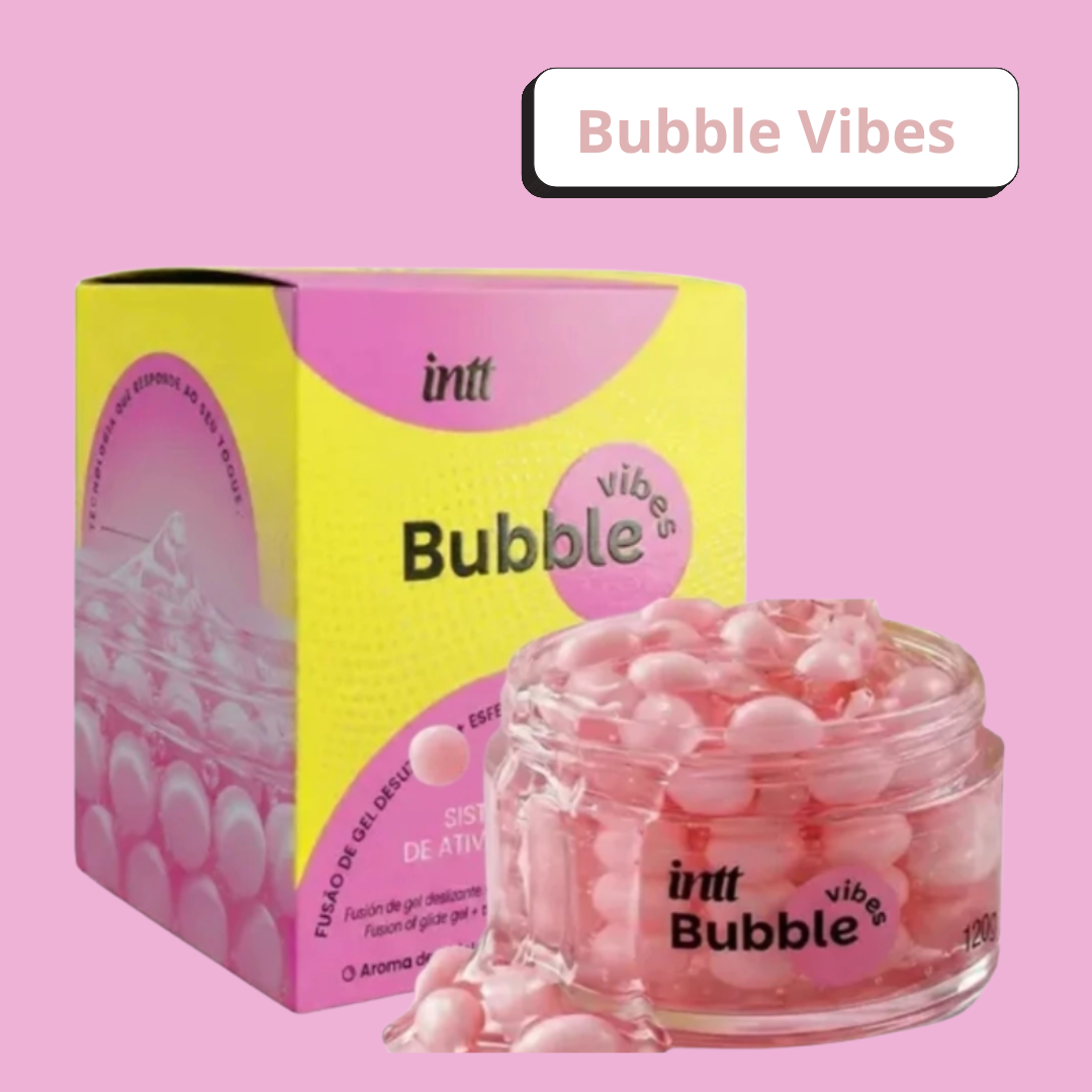 Desliza, vibra e aquece! Uma experiência sensorial diferente para explorar novas sensações a dois.

O Bubble Vibes combina gel deslizante com microesferas sensoriais que, conforme a descrição do produto, são ativadas pelo toque e pela fricção, proporcionando sensações progressivas de formigamento e aquecimento.

✨ Diferenciais

3 em 1: desliza, proporciona sensação vibrante e aquece.

Gel deslizante para movimentos suaves e confortáveis.

Microesferas sensoriais ativadas pela fricção.

Sensações progressiva