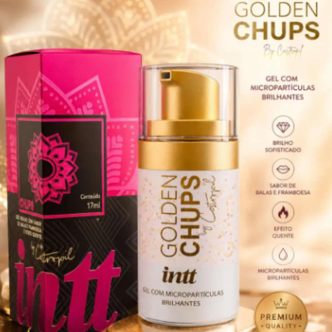 Golden Chups Castropil Framboesa — Beijável com Efeito Esquenta