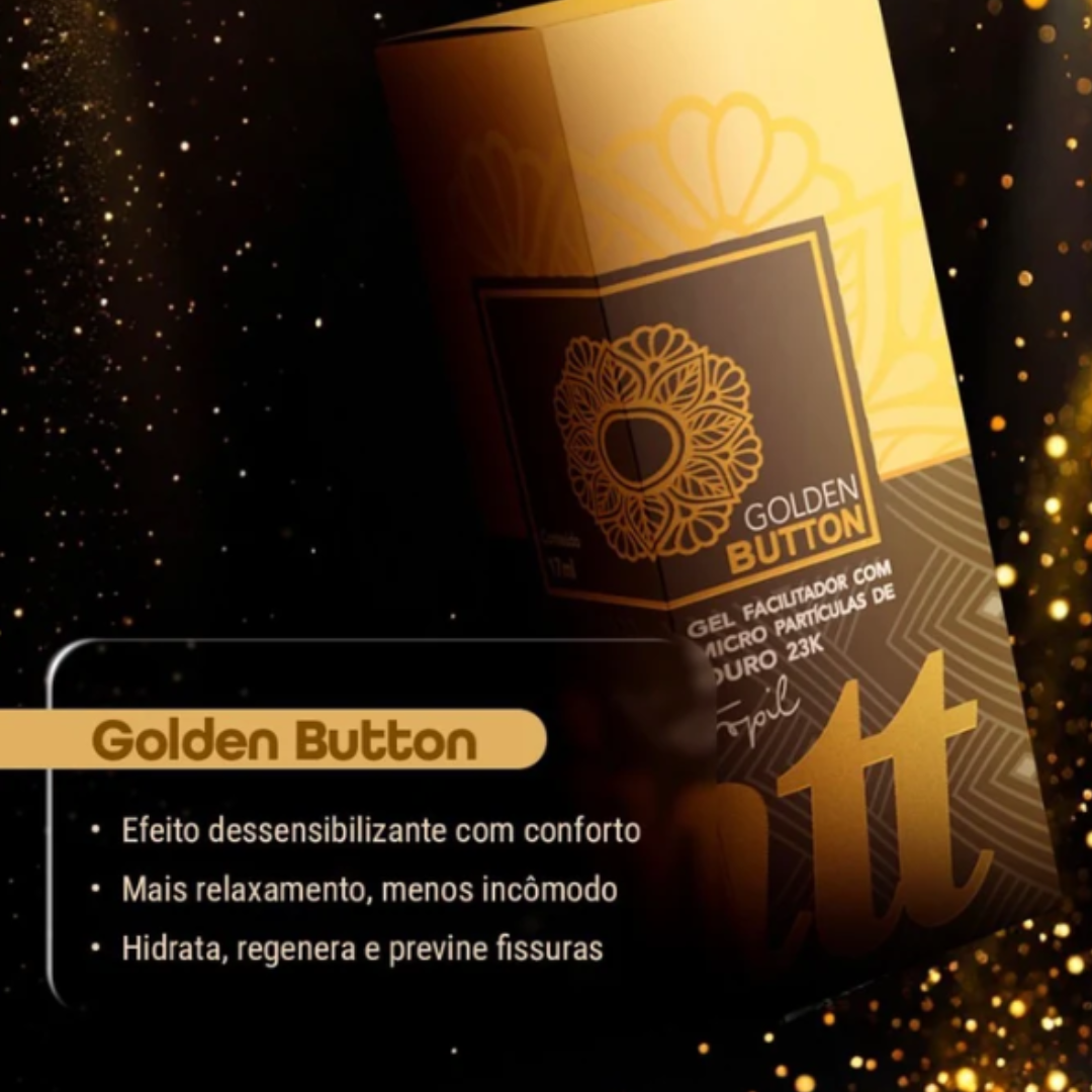Dessensibilizante anal premium -  Intt Golden Button - Gel Facilitador Ouro 23k