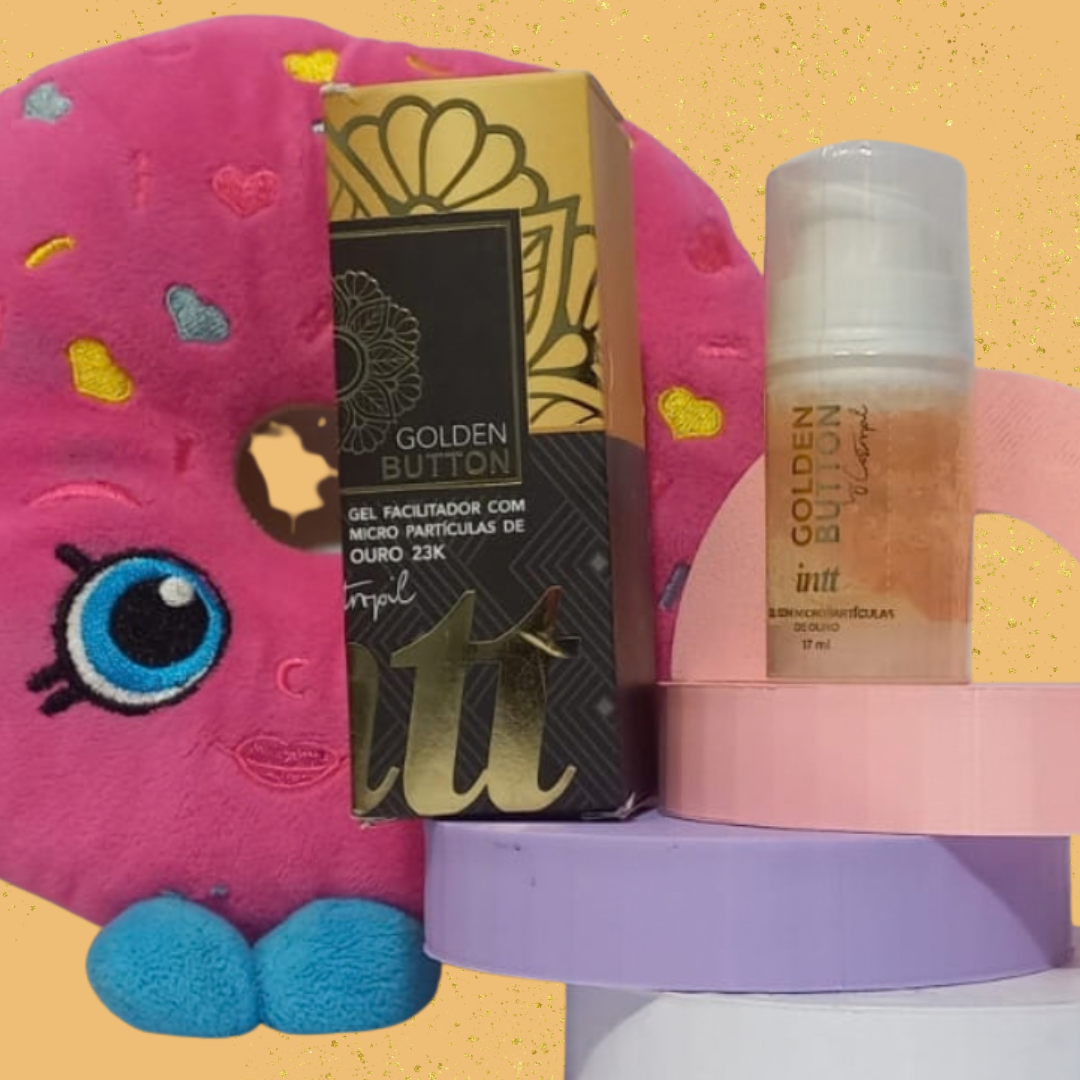 Dessensibilizante anal premium -  Intt Golden Button - Gel Facilitador Ouro 23k