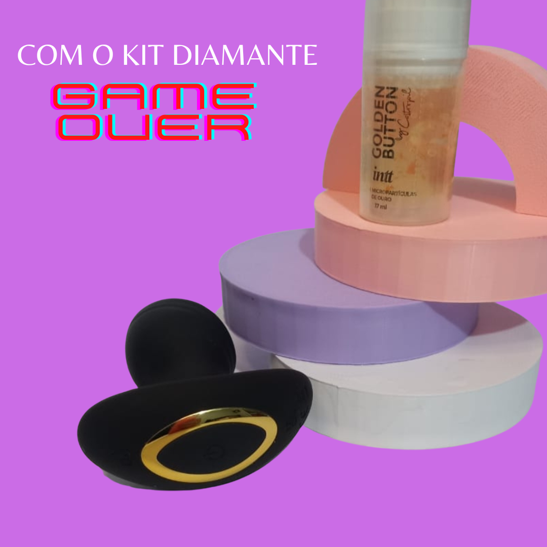 💎 Kit Diamante Libertàre – Para Quem Sabe o Seu Valor- Plug que vibra + Golden Button