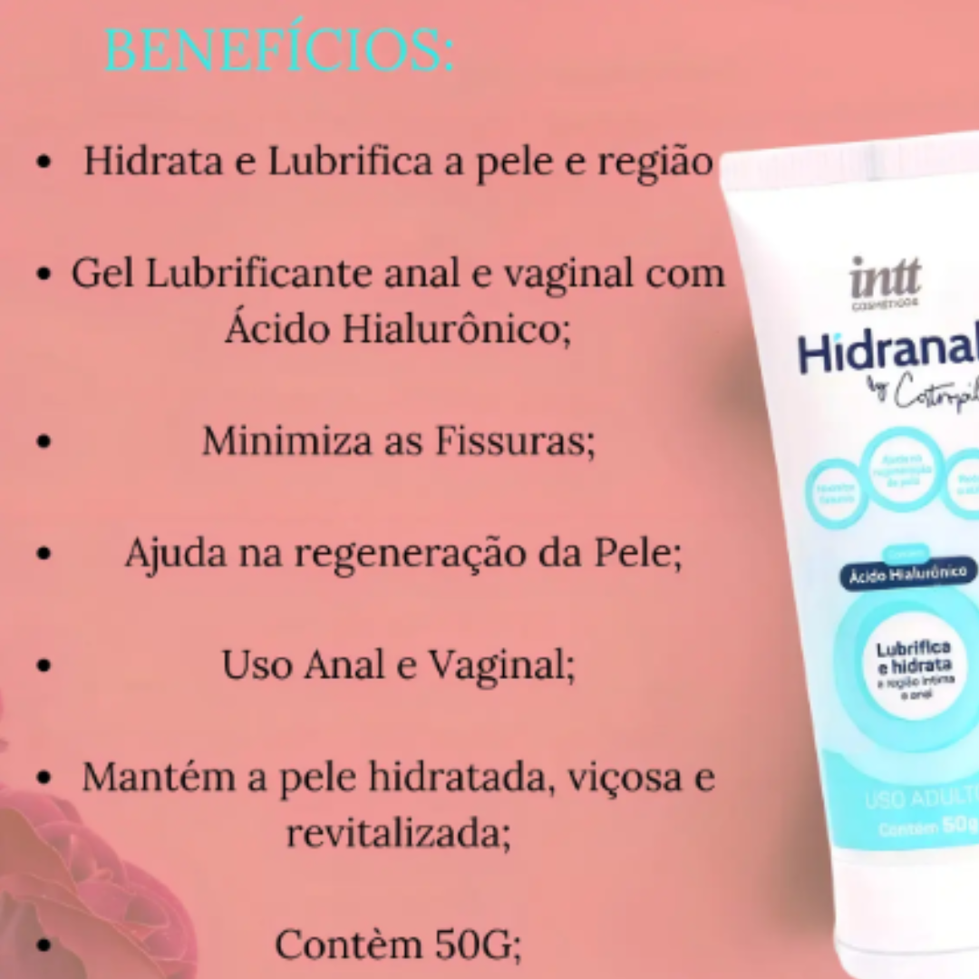 Hidranal lubrificante íntimo e anal com ácido hialurônico 50g