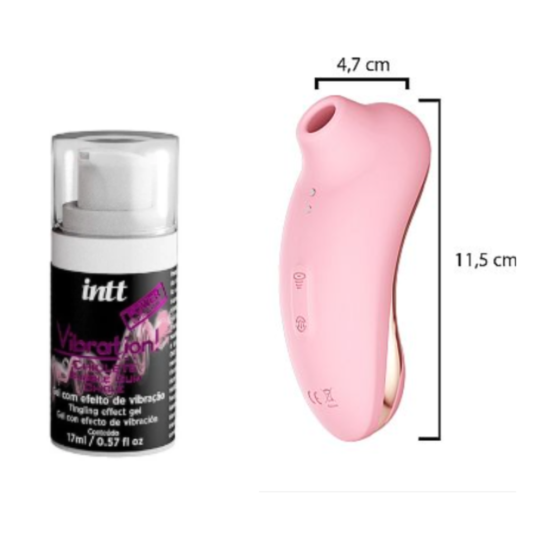 Kit Kiss | Kiss Duo + Vibration Power Chiclete - Sensação de Vibração e com Jambu