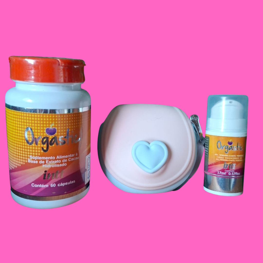 Kit Libido Love Bag -  Orgastic Intt Gel e Cápsulas | Tapping + Bullet