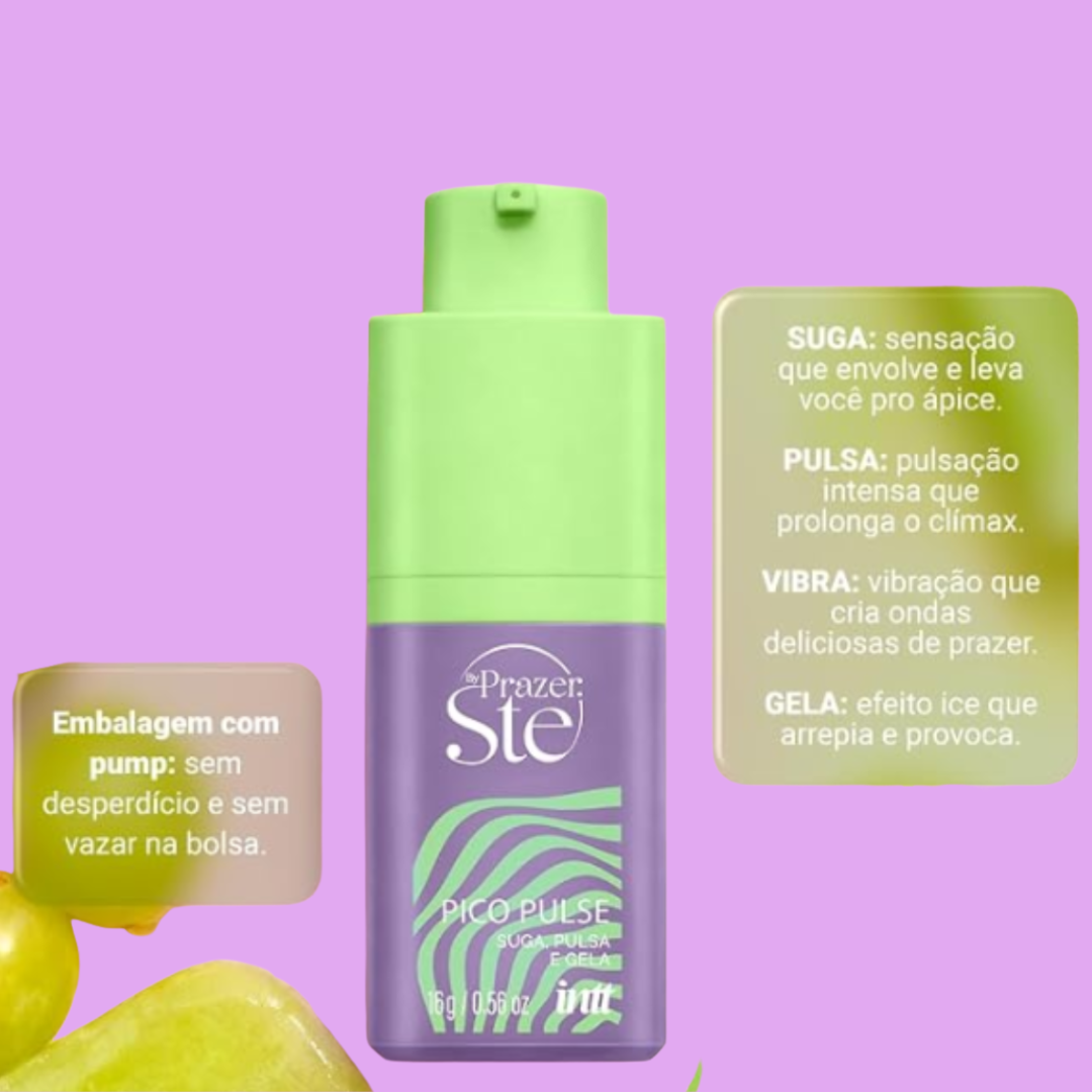 O Kit Titan Extreme Libertàre reúne o Titan 3 em 1 e o Pico Pulse Uva Verde em uma combinação para quem deseja variar seu ritual de autocuidado.

De um lado, varinha mágica de alta potência, vibrador anatômico e aquecimento de até 42°C. Do outro, um excitante sensorial unissex em spray, com efeito refrescante e aroma inspirado em picolé de uva verde.

Duas propostas para descobrir no seu ritmo: a intensidade do Titan e o toque geladinho do Pico Pulse.

Titan 3 em 1 — Três funções, diferentes.