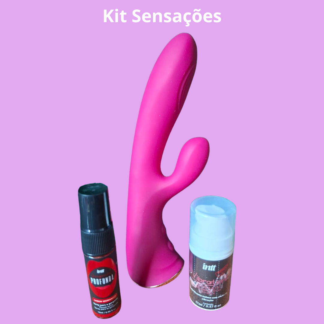 Kit Sensações — Aiya™ Rabbit Power Touch + Vibration Jambu + Garganta Profunda