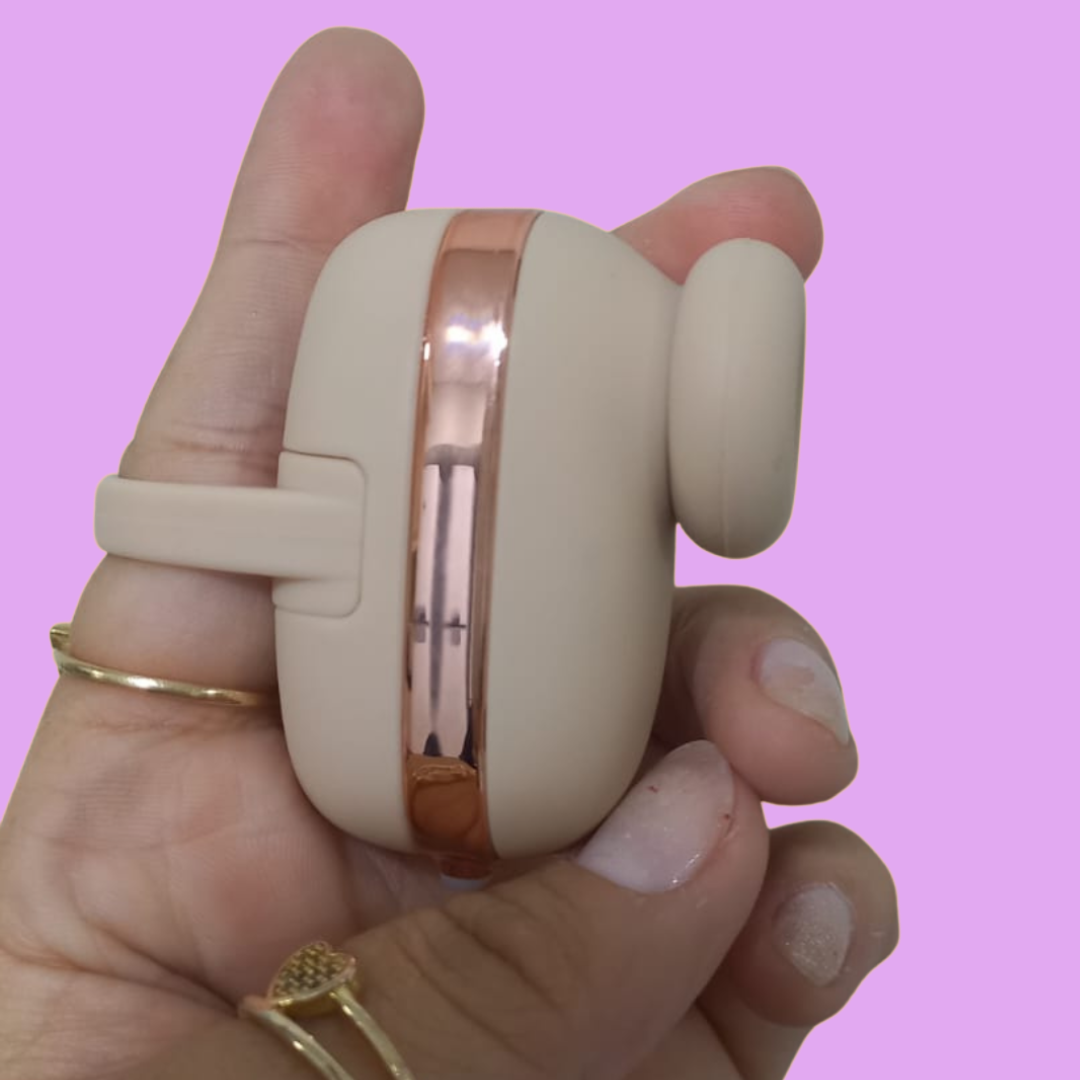 Libi Pod Libertàre — Dedeira Vibratória Recarregável, Compacta e Resistente à Água ( Creme)
