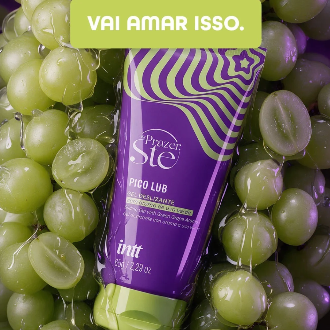 O Sabor Que Desperta Novas Experiências.

Alguns momentos ficam na memória.

Outros despertam todos os sentidos.

O Pico Lub Uva Verde foi desenvolvido para transformar cada experiência em algo ainda mais leve, confortável e envolvente. Sua fórmula à base de água oferece deslizamento suave, enquanto o irresistível aroma de uva verde cria uma experiência sensorial marcante do início ao fim.
Com textura leve, fácil aplicação e compatibilidade com acessórios em silicone, 