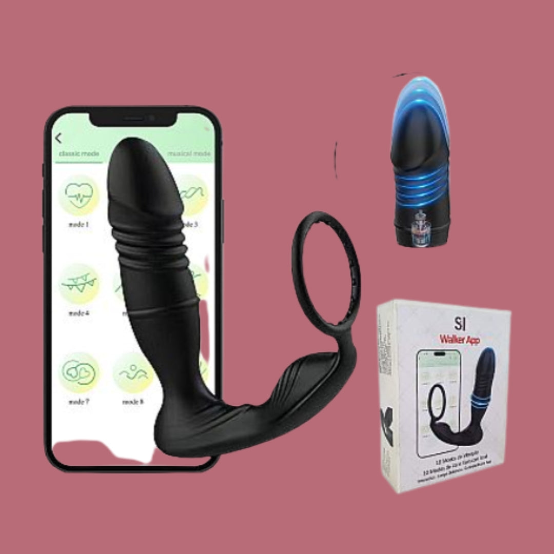 Nexus – Massageador de Próstata com Anel, Vai e Vem e Controle por App