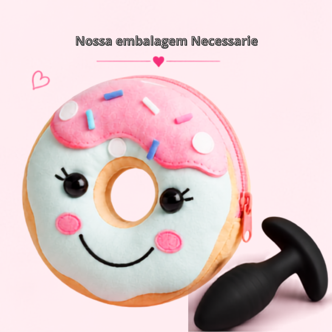 Rosquinha | Plug Anal Giratório Recarregável com Vibração | Linha Black