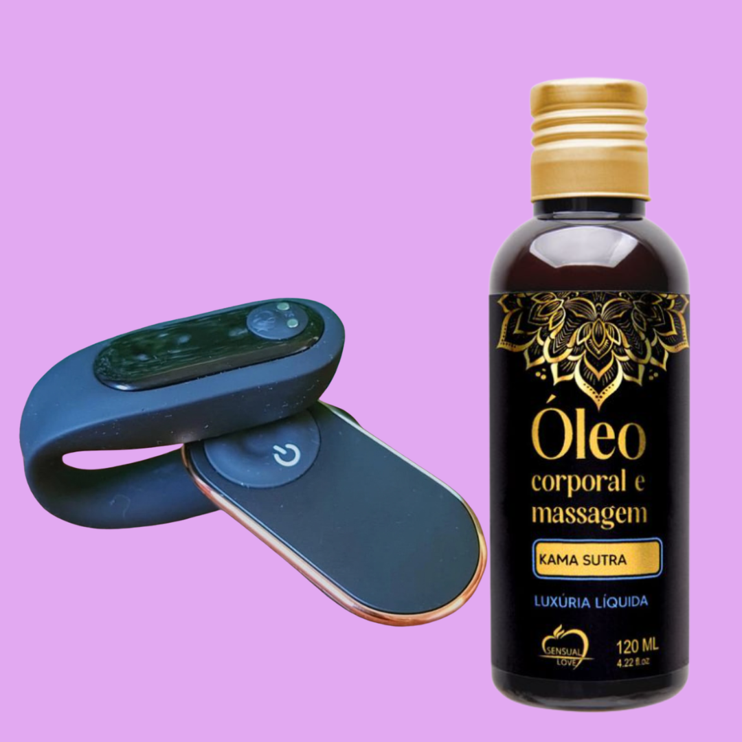 A conexão começa com um toque. O restante, vocês descobrem juntos.

9 modos de vibração. Controle remoto. Massagens envolventes. Uma experiência criada para dois.

O Kit Badu Kamasutra Libertàre foi pensado para casais que desejam sair da rotina, explorar novas sensações e transformar os momentos de intimidade em experiências de conexão, relaxamento e descoberta.

A combinação reúne o Badu, vibrador para casais com 9 modos de vibração e controle remoto, e o Óleo Corporal Aromático Kamasutra Sensual Love 120