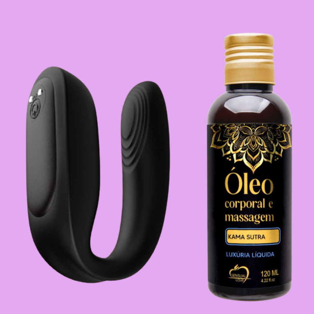 A conexão começa com um toque. O restante, vocês descobrem juntos.

9 modos de vibração. Controle remoto. Massagens envolventes. Uma experiência criada para dois.

O Kit Badu Kamasutra Libertàre foi pensado para casais que desejam sair da rotina, explorar novas sensações e transformar os momentos de intimidade em experiências de conexão, relaxamento e descoberta.

A combinação reúne o Badu, vibrador para casais com 9 modos de vibração e controle remoto, e o Óleo Corporal Aromático Kamasutra Sensual Love 120
