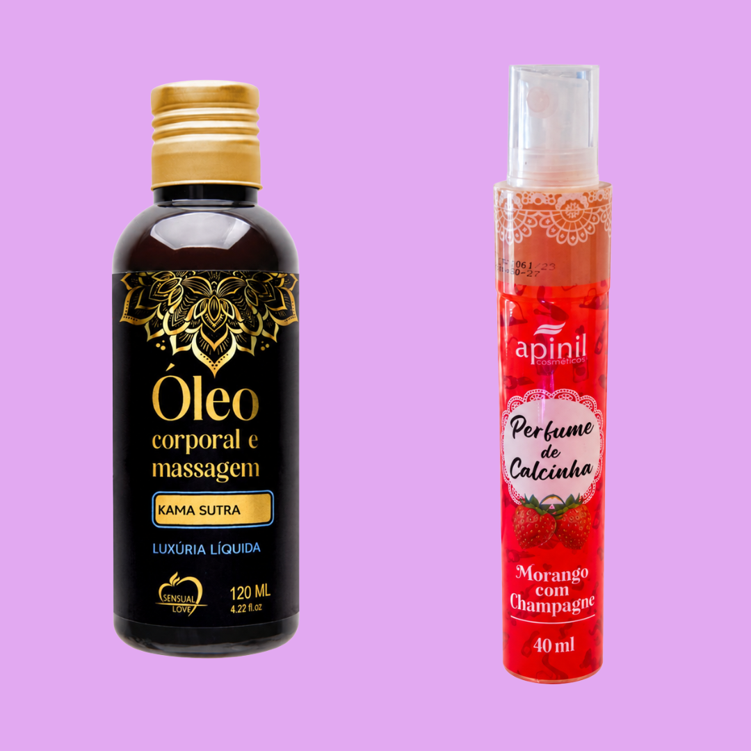 Compre 1 ganhe o segundo pela Libertàre - Óleo Kamasutra 120ml + Perfume de Calcinha 40ml De Presente