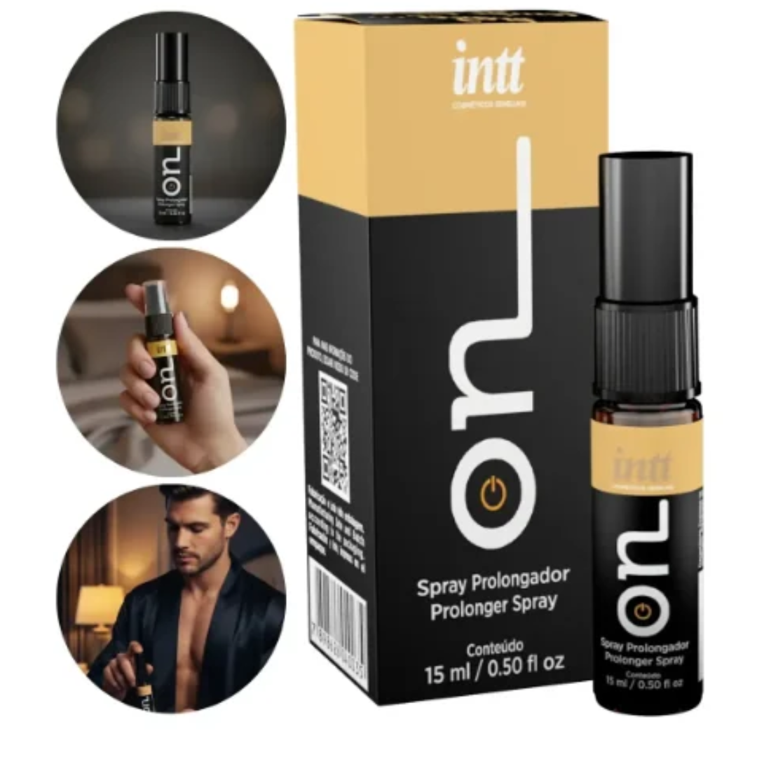 Mais controle, confiança e liberdade para viver a intimidade no seu ritmo.

O ON da INTT é um spray masculino desenvolvido para homens que desejam explorar uma experiência íntima com mais controle. Sua fórmula contém cravo, ingrediente associado à sensação dessensibilizante proposta pelo produto, ajudando a reduzir temporariamente a sensibilidade na região aplicada.

Prático e fácil de aplicar, o ON é uma opção para incluir na rotina íntima e aproveitar os momentos a dois com mais tranquilidade, respeitando