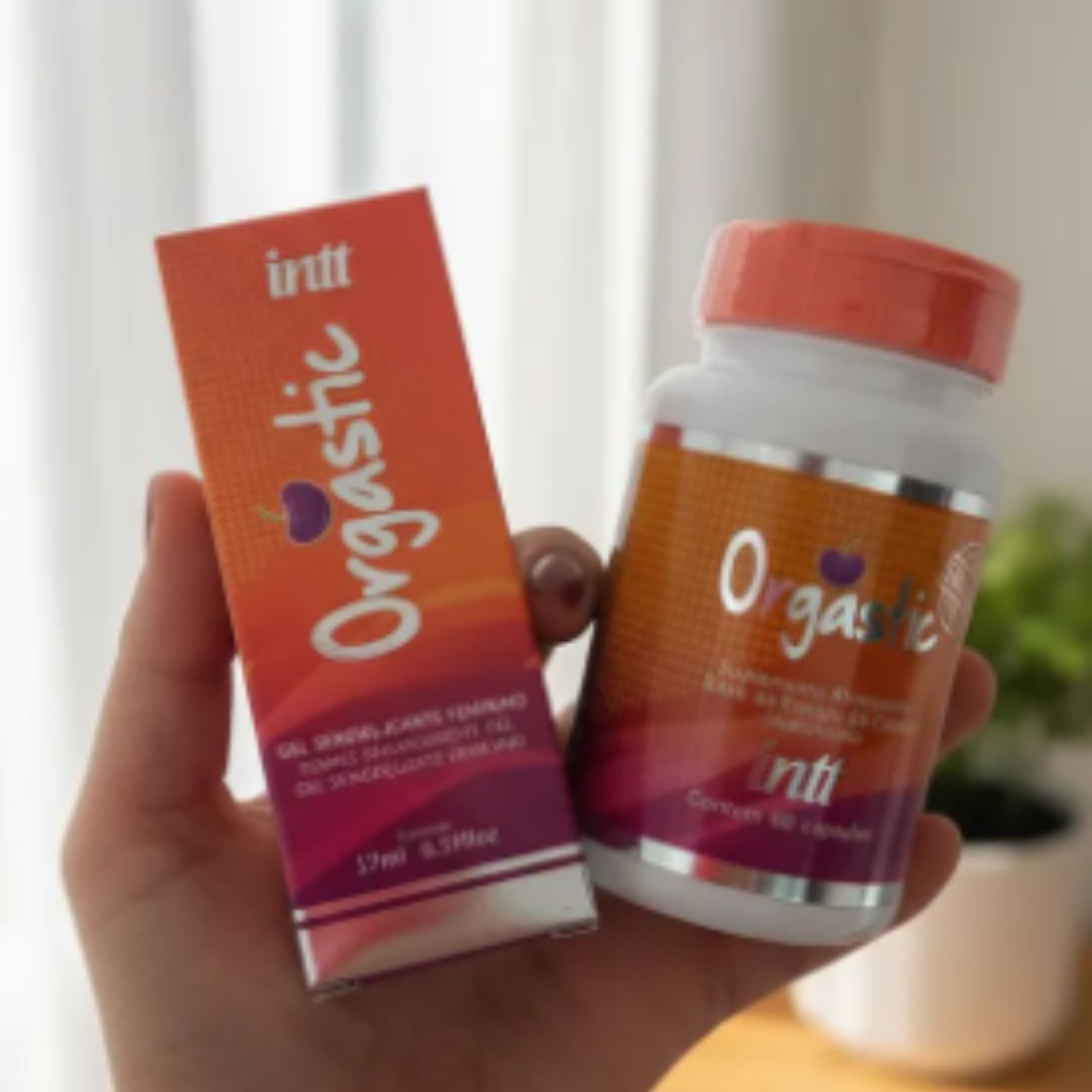 Kit Orgastic Feminino | Gel Excitante + Suplemento Multivitamínico com 60 Cápsulas