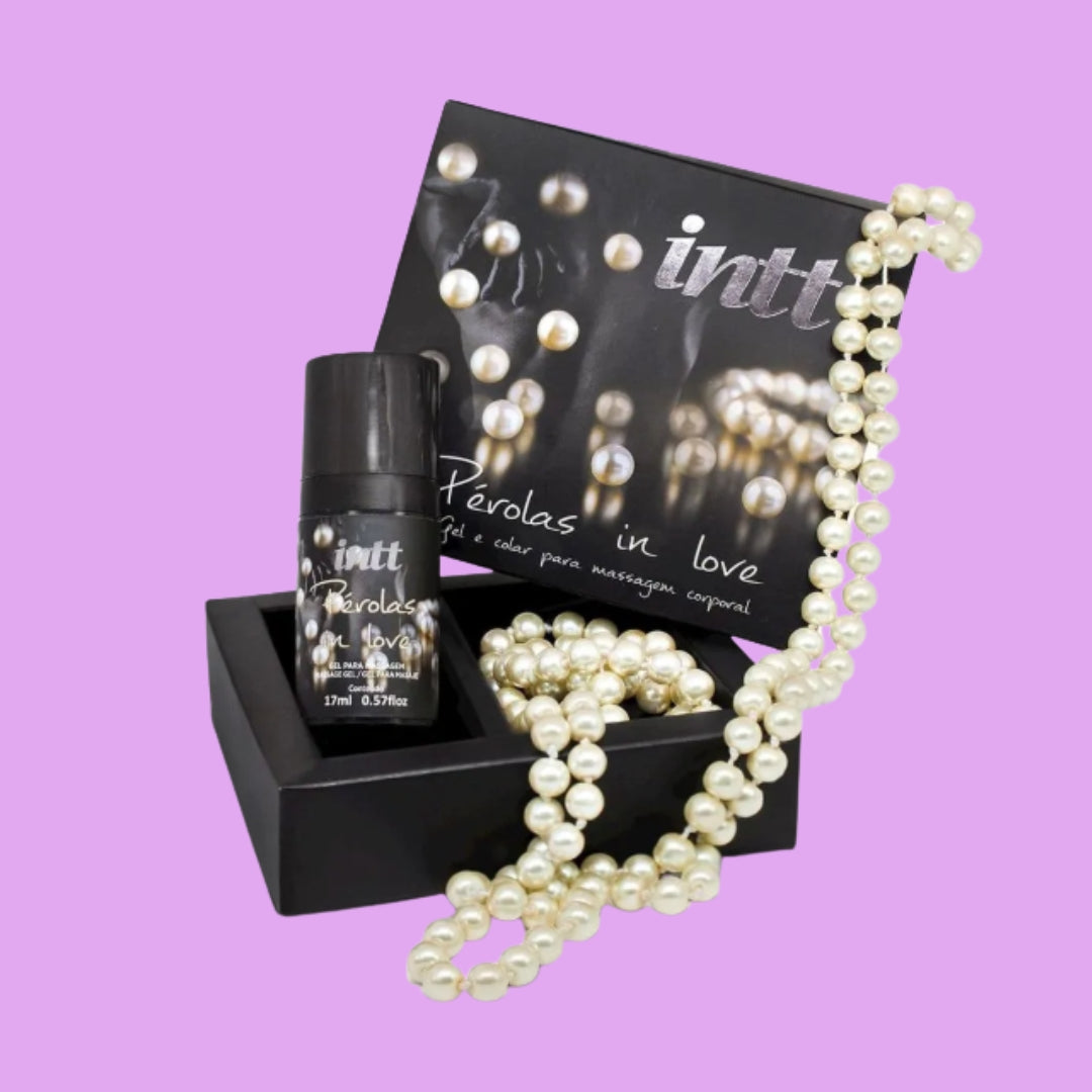 Pérolas in Love kit com colar de pérolas e gel de silicone 17ml