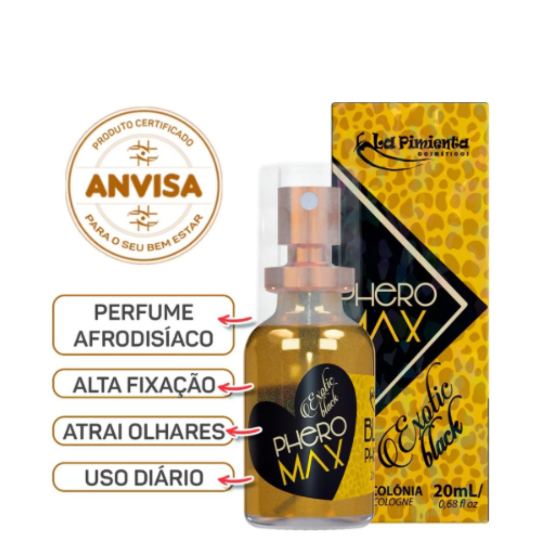 Phero-Max Exotic Black — Perfume Feminino La Pimienta 20 ml