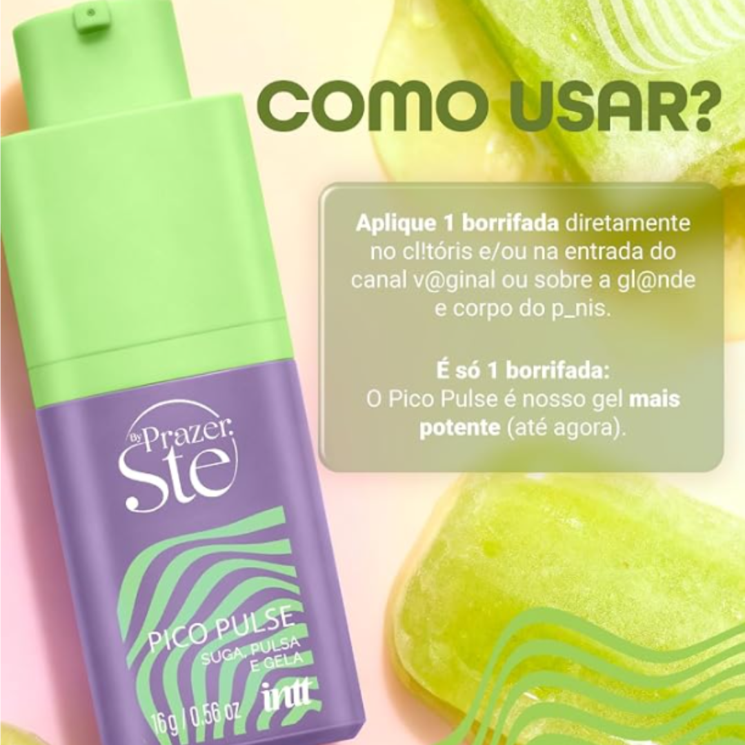 Quatro sensações. Um único produto.

O Pico Pulse Uva Verde é para quem procura um excitante sensorial realmente intenso. Sua fórmula foi desenvolvida para despertar diferentes estímulos e entregar 4 sensações em um único produto: suga, pulsa, vibra e gela.

E é justamente essa combinação que faz do Pico Pulse uma das experiências mais intensas da seleção Libertàre.

Com aroma e sabor de Uva Verde, ele combina uma sensação refrescante com estímulos progressivos.