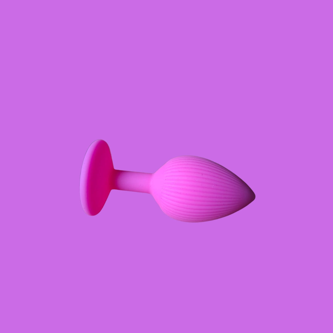 Plug Anal M em Silicone — Rosa