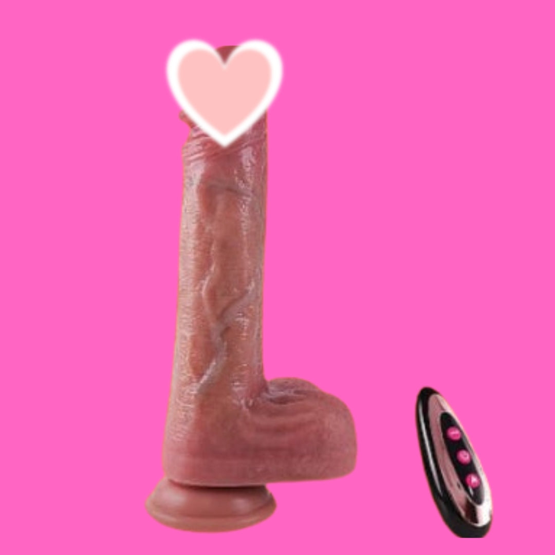 Mr John - Vibrador Realístico com Vai e Vem + Aquecimento | 20 cm