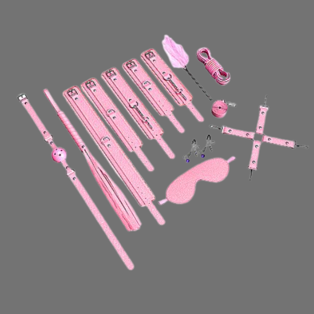 Kit com 10 Sado Erótico Aveludado - Bandage BDSM