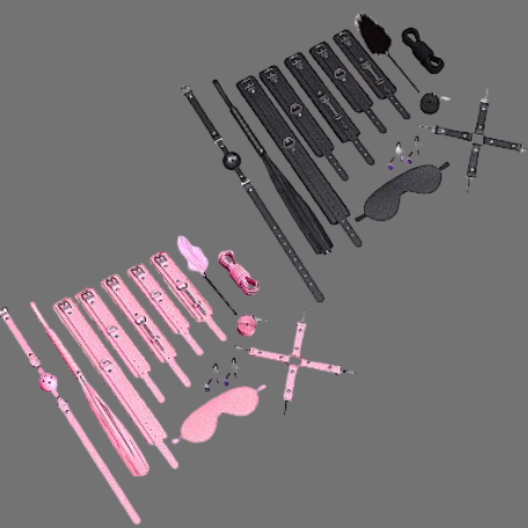 Kit com 10 Sado Erótico Aveludado - Bandage BDSM