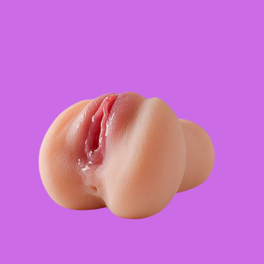 Masturbador Realístico 2 em 1 – Dupla Entrada em Silicone Macio