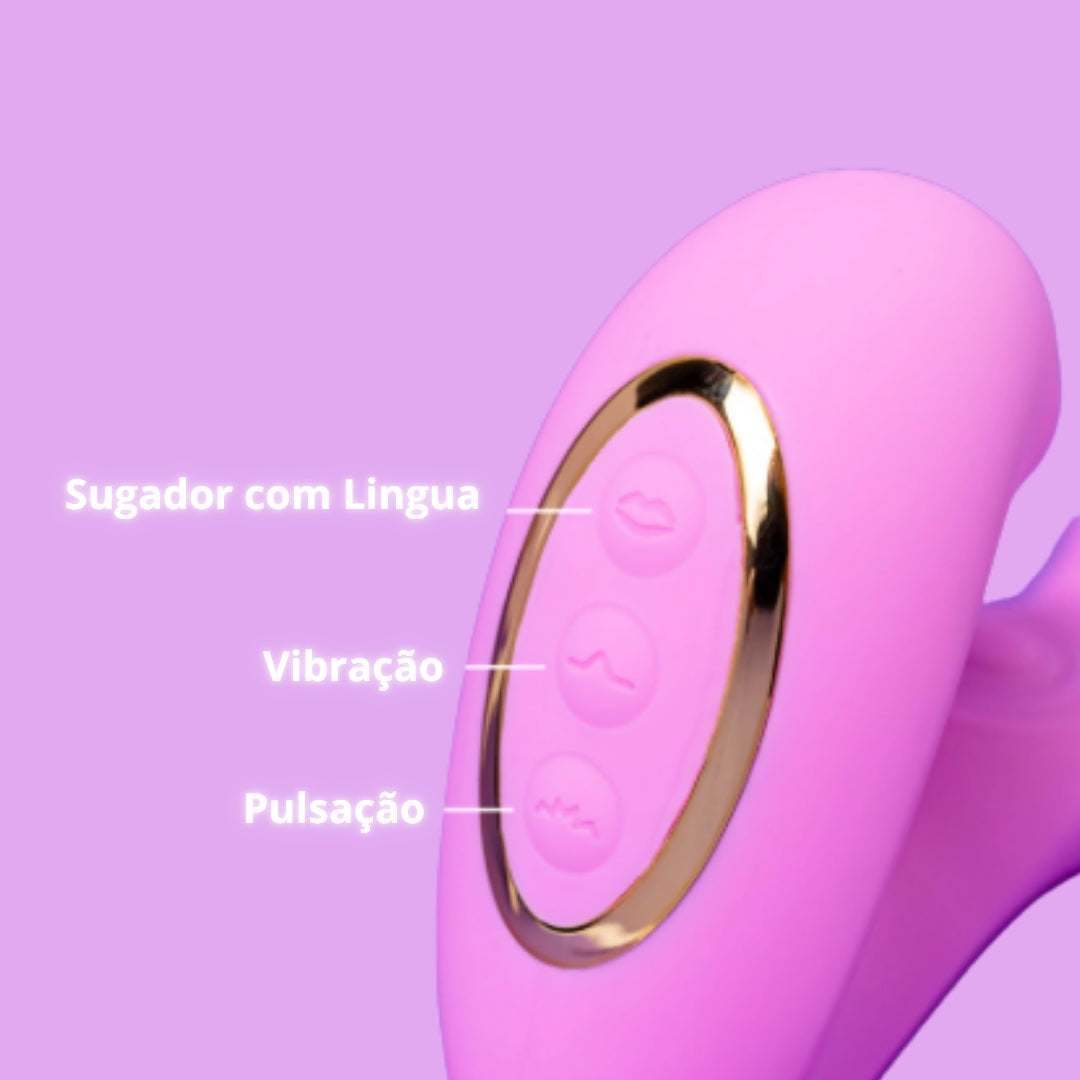 Kiss Sugador e Vibrador 3 em 1 com Power Touch