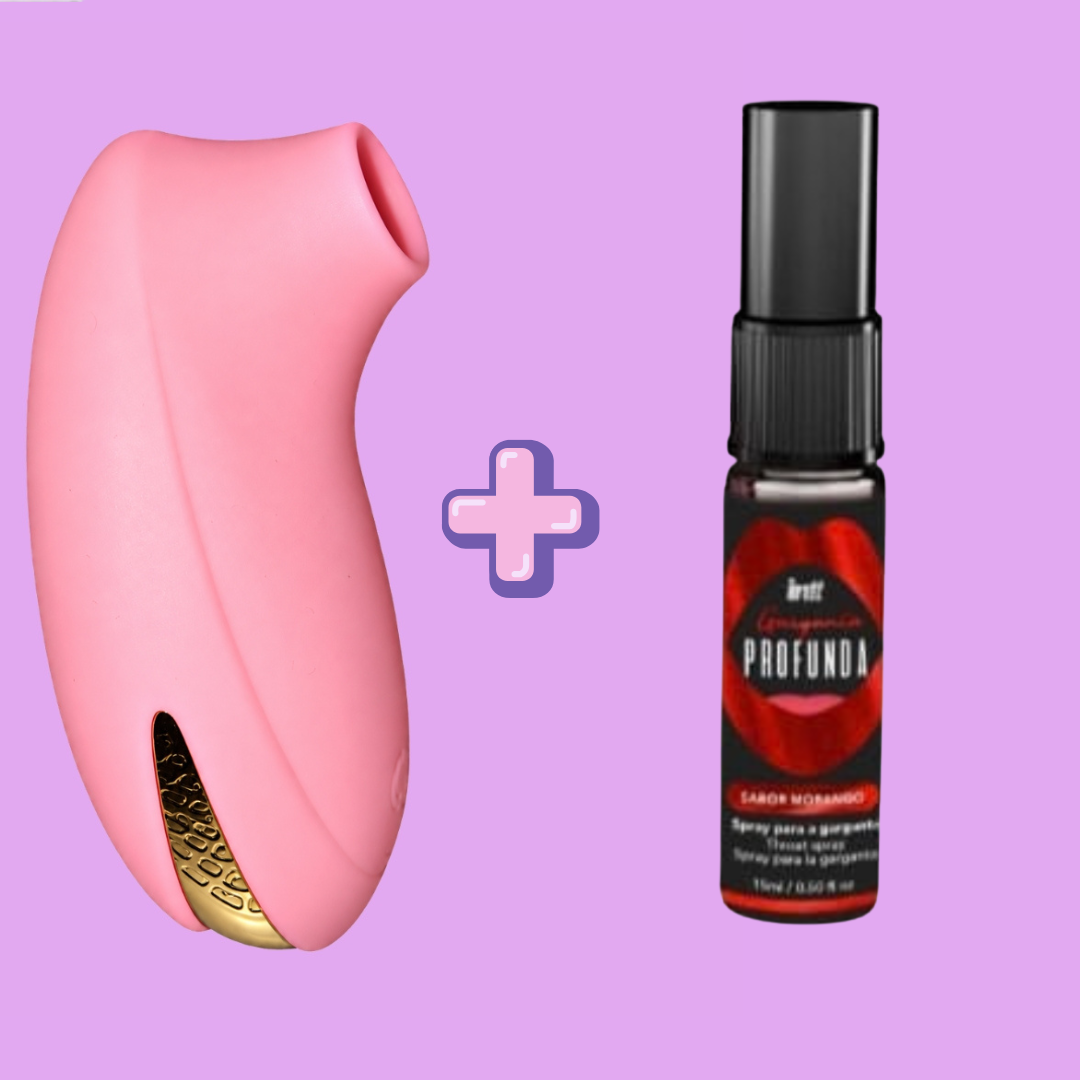 Tecnologia de sucção para explorar novas sensações e um toque refrescante para os momentos a dois.

O Kit Sugar Kiss 2.0 + Garganta Profunda INTT combina um estimulador com tecnologia de sucção e um spray refrescante para complementar a experiência íntima. Nesta oferta especial, você recebe o Sugar Kiss 2.0 e o Garganta Profunda INTT de brinde.

Uma combinação para quem busca praticidade, variedade e produtos que acompanham diferentes preferências na intimidade.

Sugar Kiss 2.0 — Um toque delicado. 