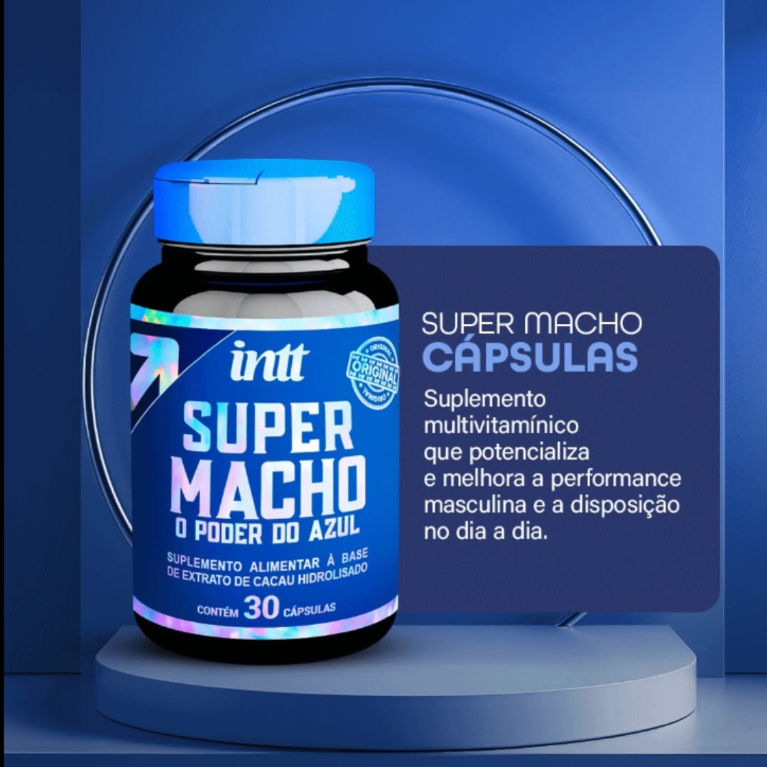 Autocuidado masculino também começa de dentro para fora.

O Super Macho Intt é um suplemento alimentar masculino desenvolvido para complementar a rotina de quem busca mais cuidado, praticidade e atenção ao próprio bem-estar.

Sua formulação é à base de Extrato de Cacau Hidrolisado, combinada com Casca de Catuaba e Arginina, ingredientes tradicionalmente presentes em formulações voltadas ao público masculino.

Com uso prático de 1 cápsula ao dia, o Super Macho pode ser facilmente incorporado à rotina.

Princ